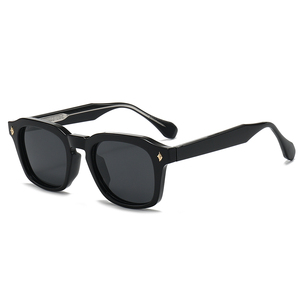 Full Rim Acetate Square Sunglasses TR90 Frame Polarized UV400 Protection Shades Custom Logo for <b>Men</b> Women Unisex Sports - Product Image 1