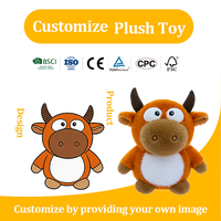 Personaliza Juguetes de Peluche de Animales con Ojos Grandes a Base de tu Dibujo, Logotipo de Marca OEM y Empaque Personalizado al por Mayor