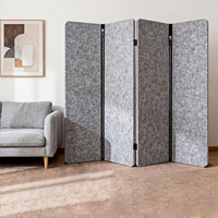 Paravent acoustique portable en polyester de fabrication chinoise, moderne, pour bureau, séparateur de pièce intérieur, personnalisable