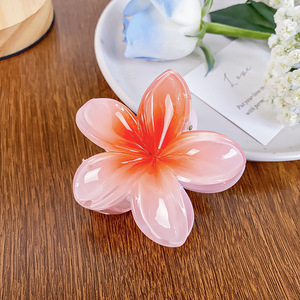 BLISSLIFE Pinza <span class=keywords><strong>de</strong></span> Pelo con Flor <span class=keywords><strong>de</strong></span> 8cm, Nuevo Estilo, Color Degradado <span class=keywords><strong>Caramelo</strong></span>, Pinzas <span class=keywords><strong>de</strong></span> Pelo Frangipani para Mujer - Product Image 5
