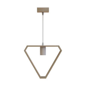 Lampada a sospensione in legno E27, design moderno, senza fonte di luce, ideale per decorazione e ambientazione interna. - Product Image 1