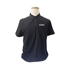 Design Promotional High Quality Custom Cotton Black Casual Mens Half Sleeve Golf Uniform Polo <b>Shirts</b> with Embroidery - Product Image 1