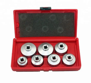 Clé à filtre à huile 7 pièces, jeu de douilles à cliquet pour bouchon de filtre à huile, outils pour atelier - Product Image 1