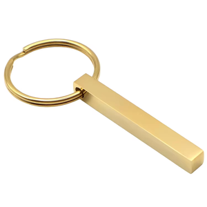 Portachiavi in acciaio inossidabile inciso di alta qualità, barra verticale 3D a 4 lati, logo personalizzato, impermeabile, regalo <span class=keywords><strong>vintage</strong></span> per coppia, OEM ODM - Product Image 5