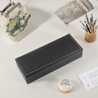 Boîte à stylos publicitaire en cuir Pu noir, avantages pour les employés de vente, étui à stylos à plume