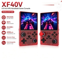Console de jeu portable rétro XF40V, écran IPS 4,0 pouces RK3326 64 bits Linux, WiFi, bataille en ligne, plus de 20000 jeux