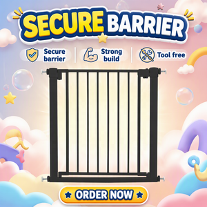 Barrières de sécurité robustes et rétractables sans perçage pour animaux domestiques, enfants, bébés, tout-petits, gardes-corps de sécurité pour escaliers et portes - Product Image 4