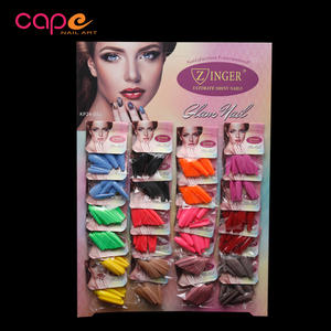 ZINGER Venta caliente tarjeta de Color paquete mezclado 12 colores largo bailarina las uñas - Product Image 1