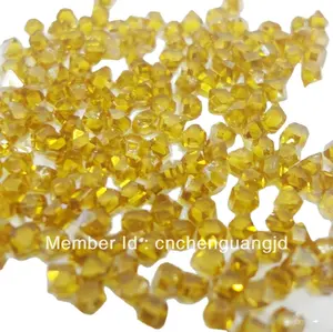 Diamante industriale di abrasivi diamantati sintetici non tagliati grezzi hpht giallo cristallo singolo