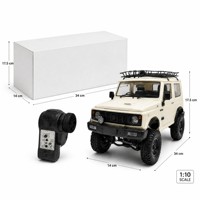 Voiture télécommandée 4x4 RC SUV vintage 2 portes tout-terrain avec barre de protection et snorkel, homologuée EN71 CE, modèle de loisir pour adultes