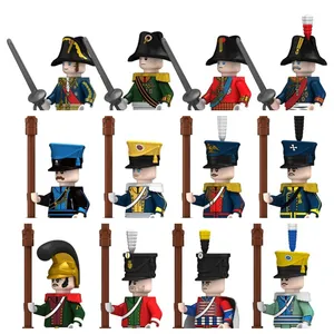 N037-048 Napoleon Soldier Russian guards French Cavalry general duke military Sailor building blocks Bricks Toy for kids