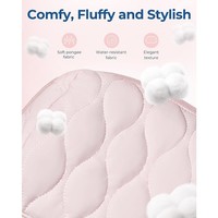 Pochette de maquillage matelassée en coton avec fermeture éclair, sac de voyage gonflé pour cosmétiques, sac à bulles de beauté pour femmes