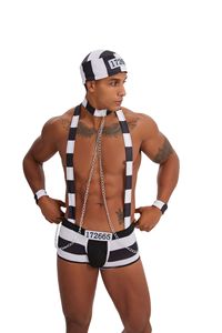 Scarletsin B-110 COSPLAY – Sous-vêtements masculins sexy pour acteur, motif uni, uniforme de prisonnier, tenue de tentation pour boîte de nuit - Product Image 5