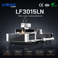Machine de découpe laser à fibre automatique Cypcut 3015 2-3KW 3000x1500mm à plateforme ouverte simple refroidie par eau pour métaux et acier inoxydable