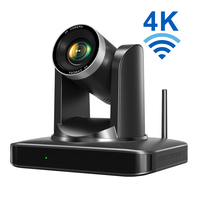 Cámara de Conferencia PTZ Inalámbrica 5.8G 4K con Seguimiento Automático por IA, Zoom Óptico 10x, Cámara de Video IP para Transmisión en Sala de Reuniones e Iglesias