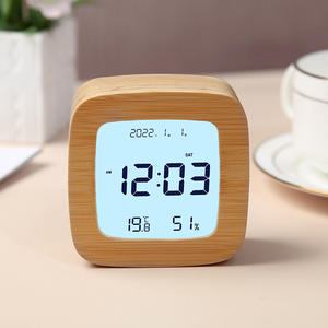 Vibration numérique Table réveil humidité température chevet Led réveil Reloj multifonctionnel mot numérique horloge de bureau - Product Image 5