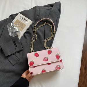 2026 New Fashionable Women's Cherry Pattern Daily Multi functional Diagonal Shoulder <b>Bag</b> Leather Design <b>Bag</b> - Product Image 3