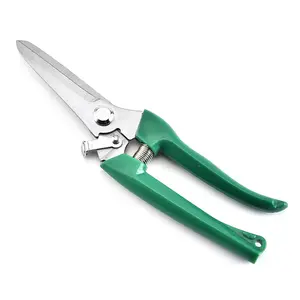 small steel head plastic handle sharpening cutting tree flower manual pruner scissor