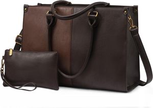 Sac de travail rétro pour femmes, sac à main pour ordinateur portable de 15,6 pouces, sac fourre-tout décontracté, mallette de bureau avec rivets, doublure en nylon imperméable, fermeture à glissière - Product Image 4