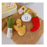 Harga pabrik kustom 12cm liontin daun bawang putih lucu cincin kunci boneka GPRS mewah mainan Peluche gantungan kunci liontin tas dingin