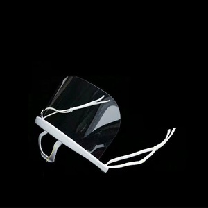 Pelindung Mulut Anti Ludah Restoran, Masker Plastik Transparan Anti Kabut, Dapat Digunakan Kembali, Bentuk Senyum - Product Image 1