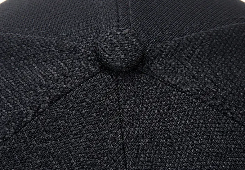 Nouvelle casquette de baseball 100% Polyester à coupe sèche, vierge, noir, uni, flex fit, chapeau en vrac pour hommes et femmes