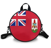 Sac circulaire en cuir PU avec drapeau national de Trinité-et-Tobago, bandoulière réglable, sac à bandoulière pour femme