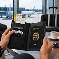 Étui de passeport intelligent et mince avec suivi, compatible Apple Find My et Android Find Hub, blocage RFID, recharge sans fil, anti-perte, porte-cartes intelligent