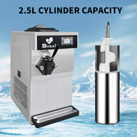 Machine à glace molle commerciale avec compatibilité 220V/380V, prise multi-prises, garantie 1 an