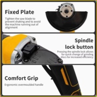Amoladora Angular Dew DCG406 18V XR sin Escobillas de 125 mm, 9000 rpm, Compacta, 1.75 kg, con Freno, para Uso en Talleres y Obras