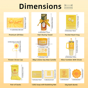 Nuovo Prodotto <span class=keywords><strong>2026</strong></span>: Set Regalo Spa a Tema Girasole per Donne, Cesto Regalo per Mamma con Set di Candele Profumate - Product Image 2