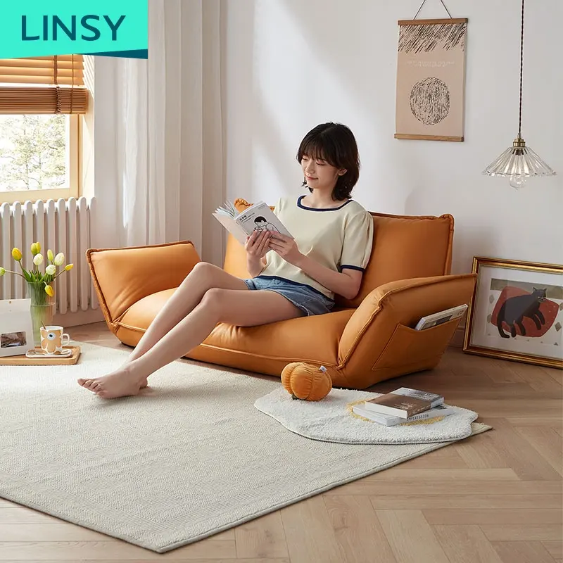 Linsy New Model Wholesale Luxury Large Double Foldable Bean Bag Living Room Furniture Sofa TBS032