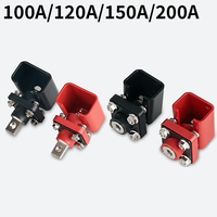 Bornes de connexion pour vélos électriques, bornes de batterie automobile au lithium, bornes positives et négatives 100A 200A en cuivre