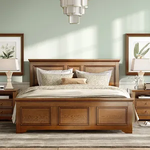 Cama de madeira italiana, cama dobrável de luxo com armários, utensílios para quarto, cama de madeira
