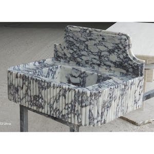 Custom <b>Small</b> Viola Wall Mounted Bathroom Vanity Natural Marble for Luxury Interiors Designer Project - Product Image 3