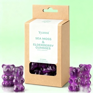 OEM/ODM Organic Elderberry Irish Sea Moss Extract <b>Gummies</b> Support Immune System Detox Sea Moss <b>Gummies</b> - Product Image 1