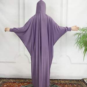 Vente en gros de robes de prière une pièce de haute qualité pour femmes musulmanes abaya jibab islamique kaftan hidjab aérien robe abaya musulmane - Product Image 5