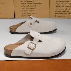Sandalias <span class=keywords><strong>Birkenstock</strong></span> de Diseño, Alta Calidad, Gamuza Genuina, Personalizadas, Unisex, Tipo Mule, Zuecos de Corcho, Pantuflas de Cuero de Lujo - Product Image 3