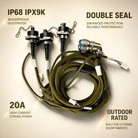 Cable Conector Circular Impermeable IP68 IPX9K de Aviación a Adaptador LP20 20A JST para Inversor Solar, Almacenamiento de Energía, Uso en Exteriores