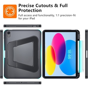 Coque ergonomique fine pour <span class=keywords><strong>iPad</strong></span> <span class=keywords><strong>Mini</strong></span> <span class=keywords><strong>6</strong></span> / 7 avec support pour stylet intégré et support multi-angles réglable pour l'éducation - Product Image 2