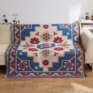 Funda de sofá con diseño geométrico jacquard, de poliéster lavable, estilo americano, funda de sofá de una pieza, manta para sala de estar - Product Image 4