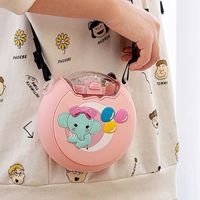 Portable nouveauté beignet enfants bouteille d'eau 380ml bouteilles en plastique portables avec bec pour enfants