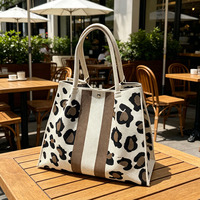 Sac fourre-tout tricoté en polyester grande capacité avec bouton-pression, livraison rapide pour le shopping, la plage et les magasins de détail