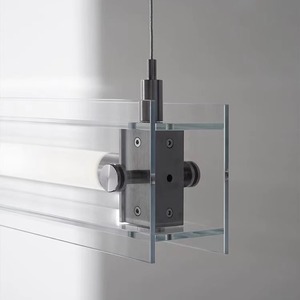 Italian Minimalist Long Strip Pendant Light Led Glass Bar Table Light For Dining Room Industrial Style Bauhaus Design - Product Image 3