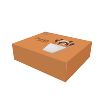 Boîte en papier biodégradable pour frites avec sauce, boîte en papier personnalisée pour poulet frit, boîte en papier kraft pour hamburger