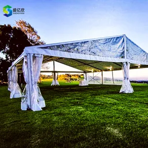 خيمة زفاف شفافة بسقف شفاف تكفي 1000 شخص لإقامة حفلات الزفاف الفاخرة