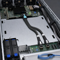 Câble interne de serveur PCIe Gen5 MCIO 8I vers 2X SlimSAS 4I, 74 broches 38 broches, brancheur en Y pour carte HBA RAID vers backplane de lecteur