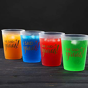 Gobelets empilables en or Rose <span class=keywords><strong>de</strong></span> 12oz/14oz/16oz, gobelets en plastique givré pour fêtes, stade PP - Product Image 6