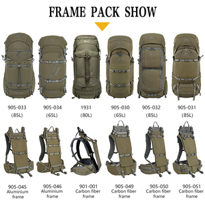 Zaino da Caccia GAF 85L in Nylon 500D, Capacità Oltre 68 kg, Telaio Esterno in Alluminio Leggero, con Porta Arco - Product Image 6