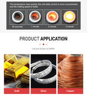 Mini-four à induction pour la fusion de l'or, de l'argent, du cuivre, de l'acier, équipement de fusion pour bijoux, capacité 3 kg
